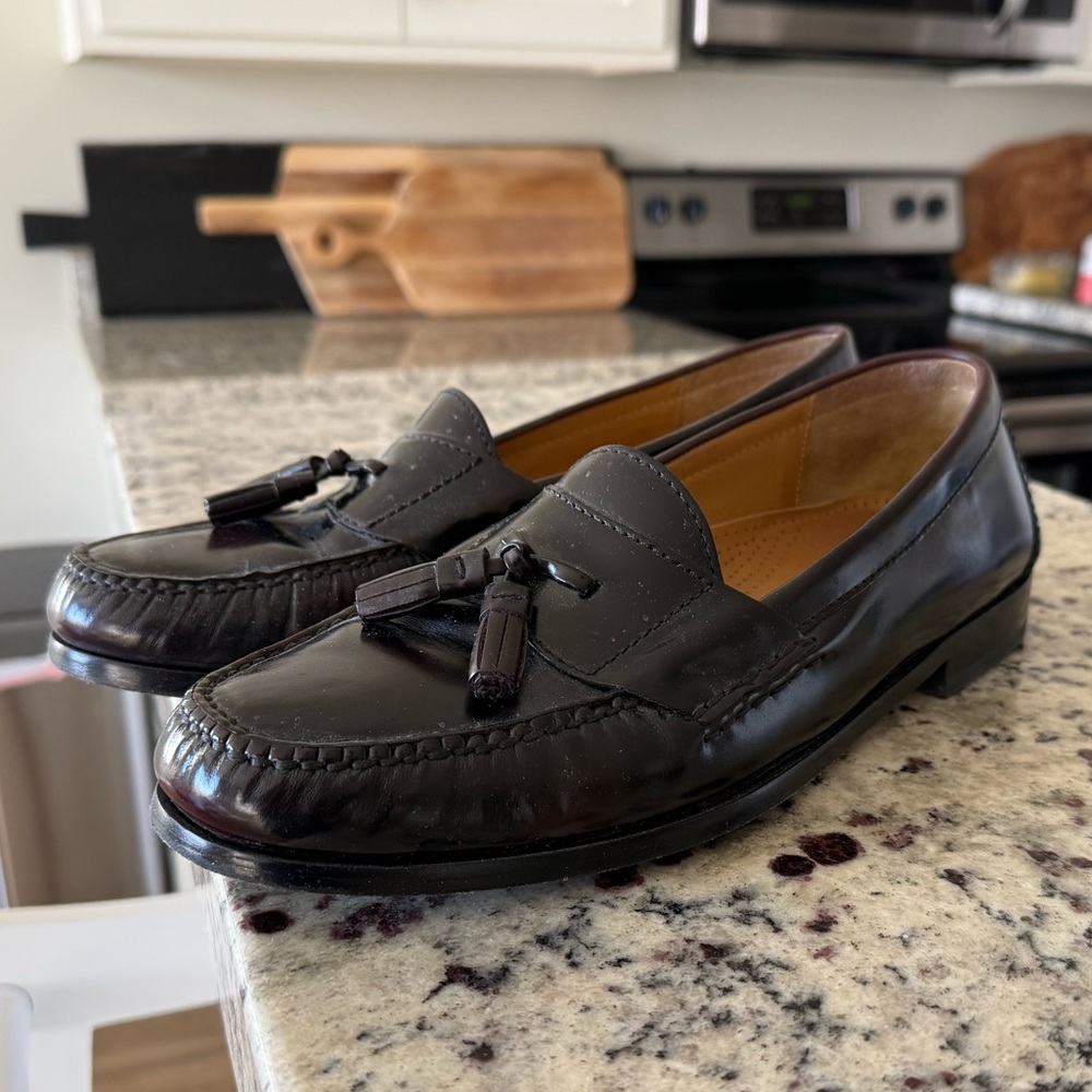 Cole Haan Pinch Tassel Burgundy Loafers 11.5 D